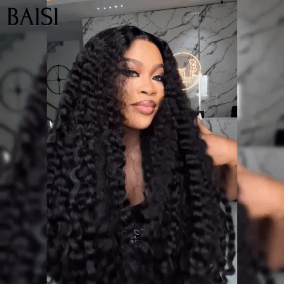 BAISI HAIR FR 13x6 Lace Frontal Perruque Deep Wave en 100% Raw Hair