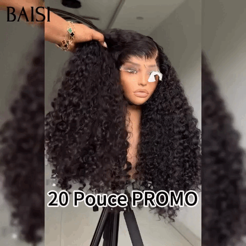 BAISI 13X4 Perruque water Wave NOIR 20 pouces 198€ 300% Densité plus de 20 ans d' utilisations en 100% Cheveux Humains