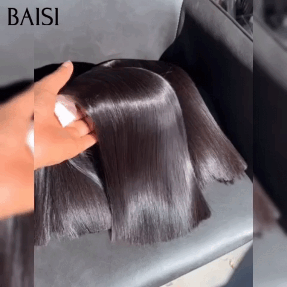 BAISI Perruques de Luxe SDD bone straight 2x6 Lace Closure Perruque Lisse En 100% Cheveux Humains Vietnam Hair 250% densité plus de 20 ans d' utilisations