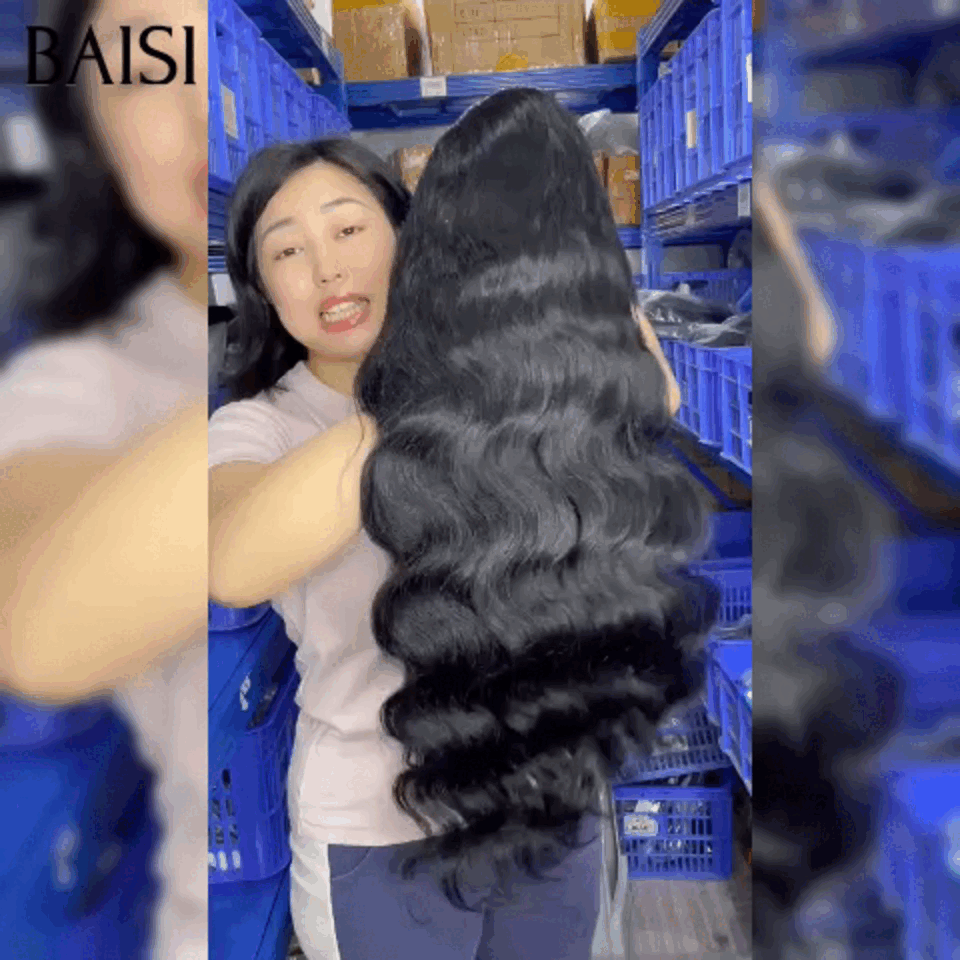 BAISI PERRUCCA 4X4 Body wave 26 Pollici o 13X4 Body wave 18 Pollici 1BT33# o MIELE CON FRANGIA REALIZZATA A MACCHINA 10POLLICE 70€ In 100% Capelli Umani