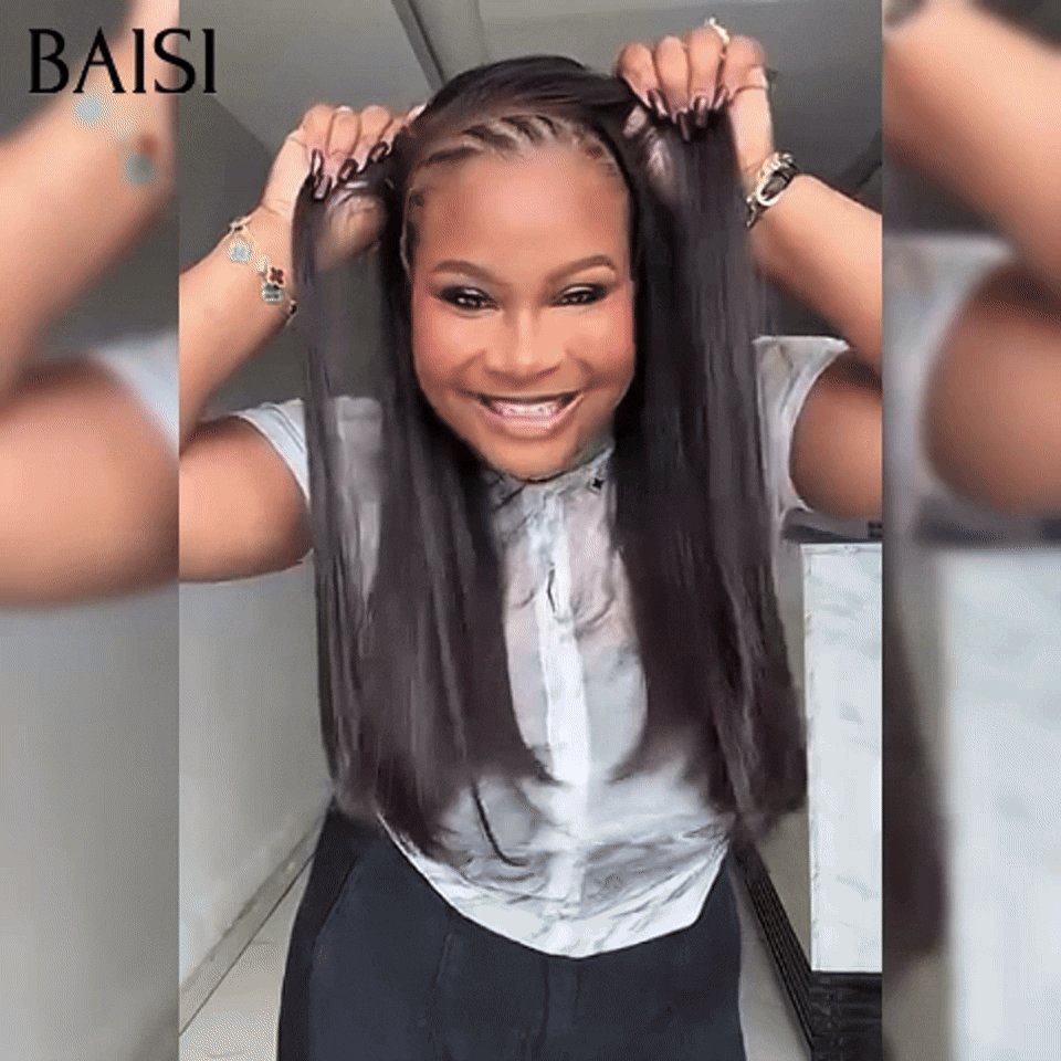 BAISI Peruca Natural em Lace Frontal Lisa 26 pouces 159€ Em 100% Cabelo Humano B