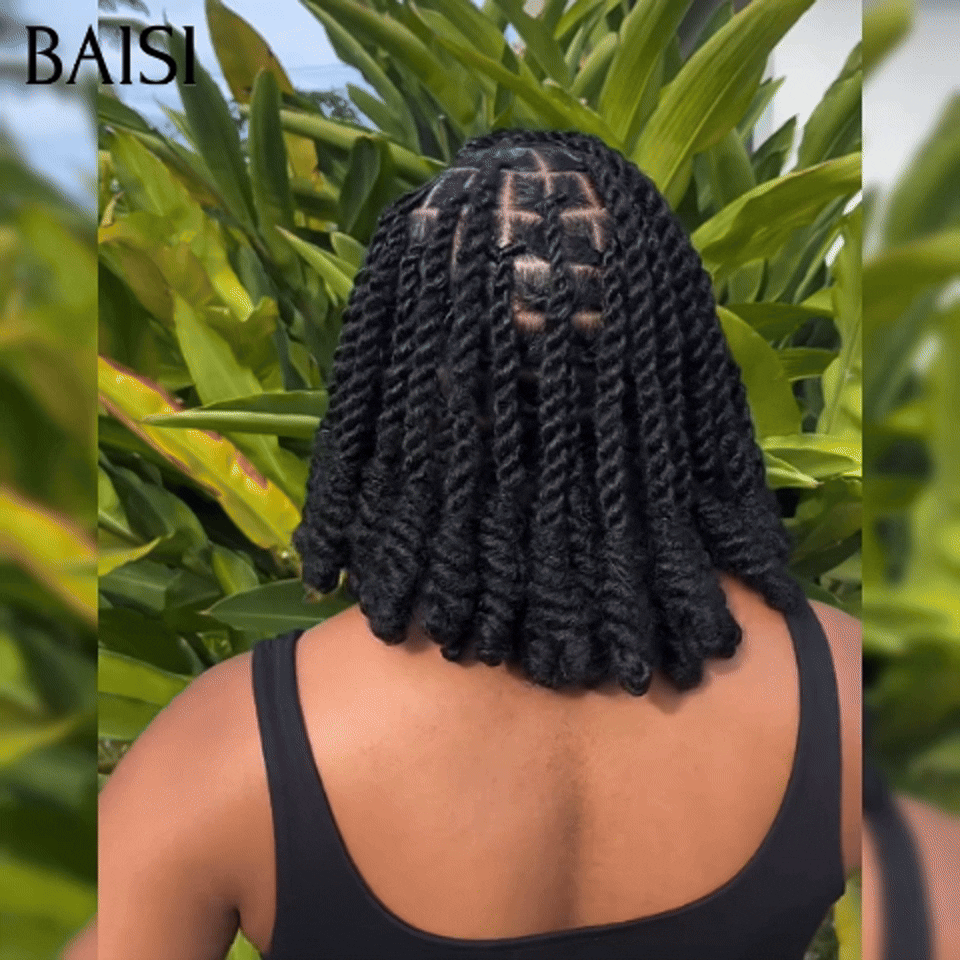 BAISI Perruques promotion 169€ Full Lace avec coiffure tressée natte  Perruques personnalisées sur mesure 100% comme indiqué sur la photo En cheveux humains
