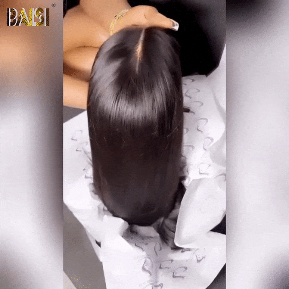 BAISI 13X4 Parrucche di lusso SDD BONE STRAIGHT 100% Vietnam Capelli lisci A1 Realizzati con capelli vergini a doppia trafilatura volume 250% densità più di 20 anni di utilizzo