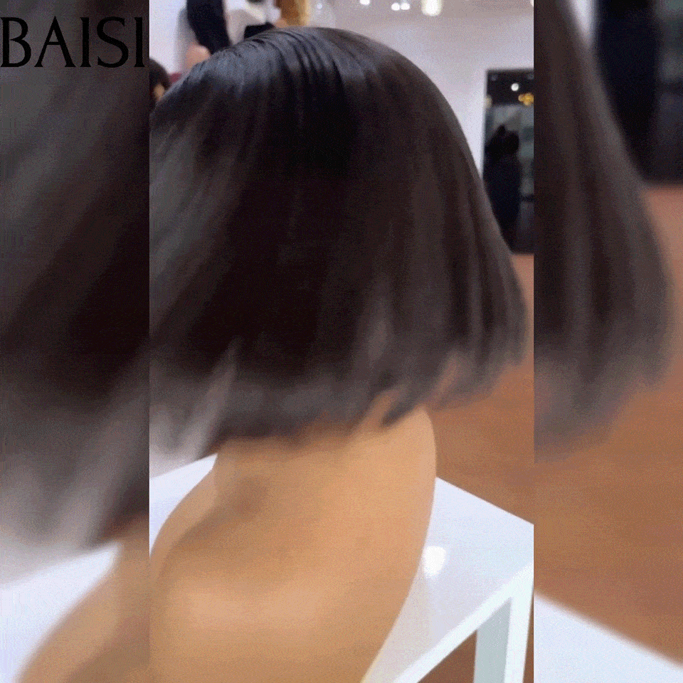 BAISI Offre Flash Bob lisse Avec Frange Perruques de Luxe 100% Vietnam Hair SDD BONE STRAIGHT 300% densité A1 Fabriquées par les cheveux double drawn 15A sans Lace sans colle FR38