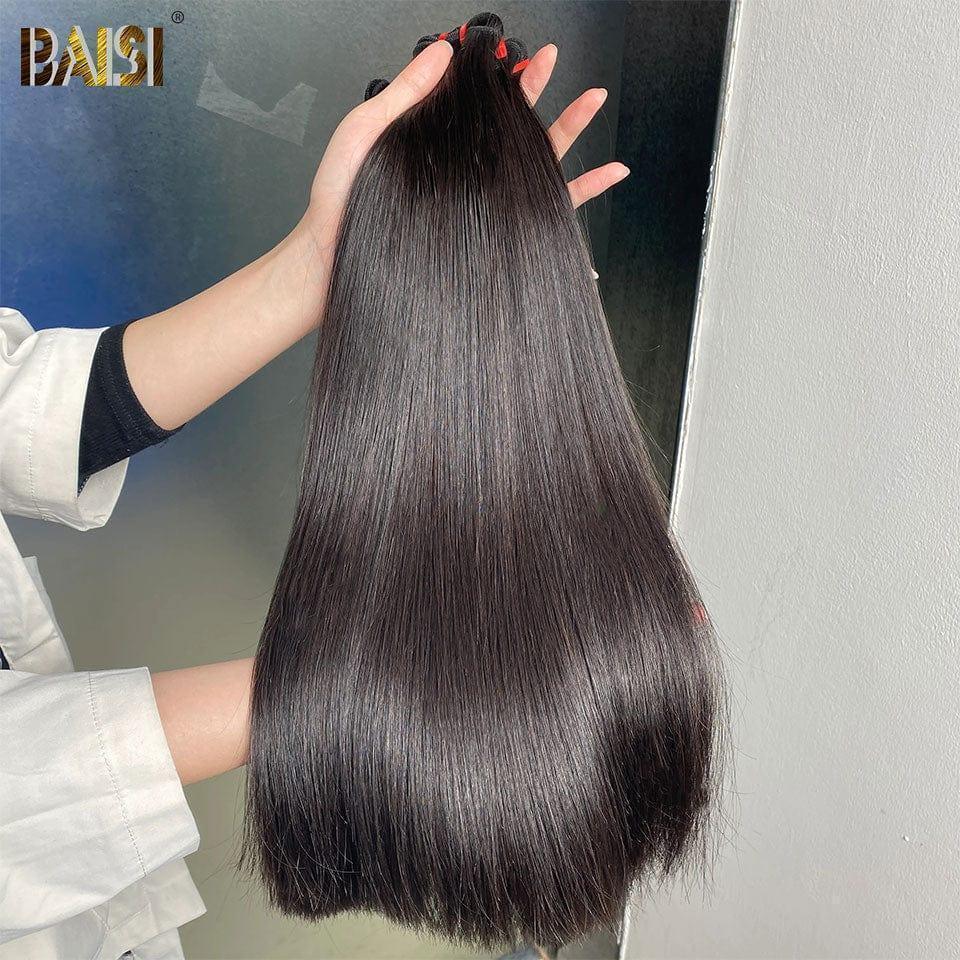 BAISI 15A Grado 3 Palla Capelli Vergini Tesse Lisci Lusso Alta Qualità 100% Capelli Umani Capelli Vietnam 300 Grammi