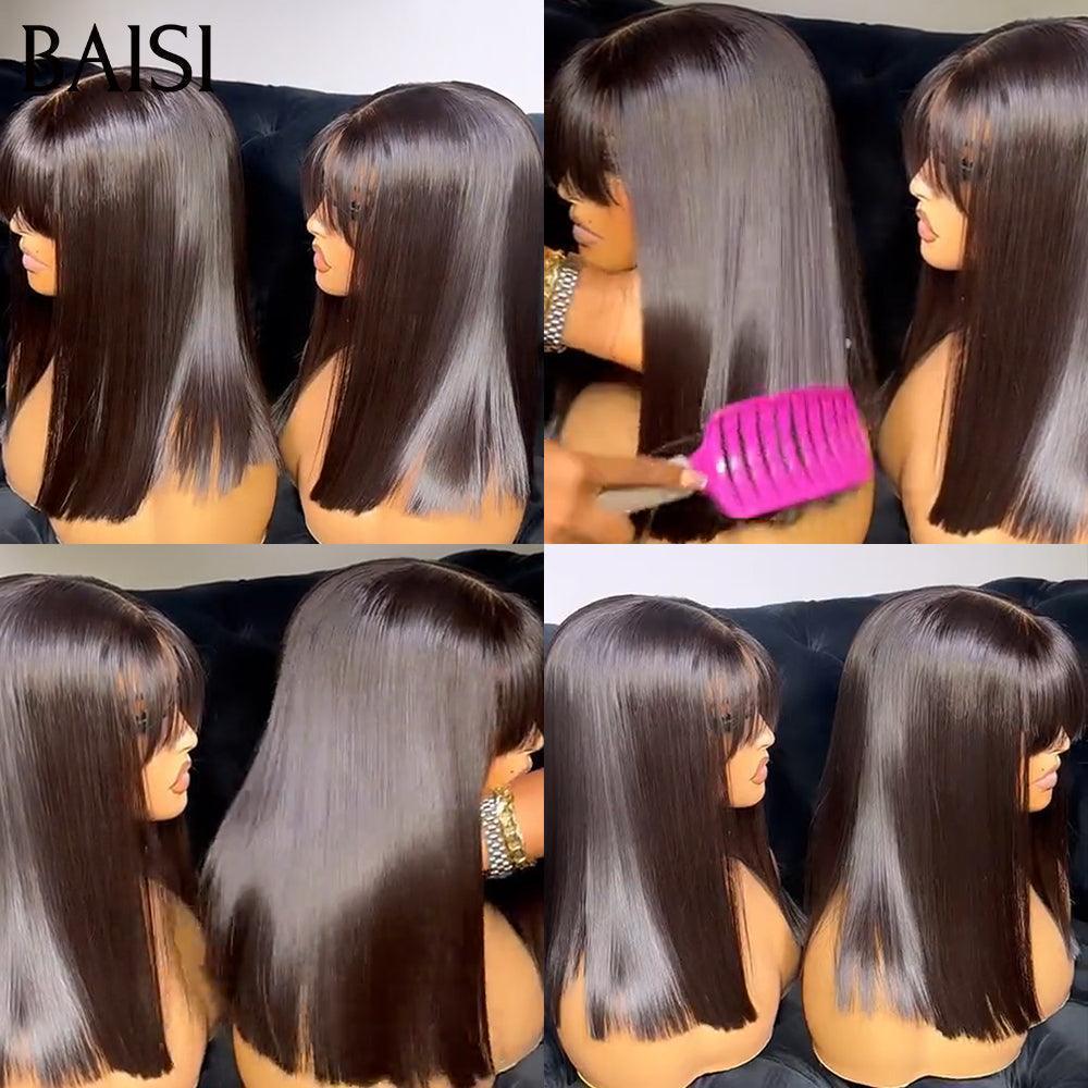 BAISI Grande Promo 100% VIETNAM HAIR BOB LISSE AVEC FRANGE 8 Pouces 69€ SDD BONE STRAIGHT En 100% Cheveux Humains