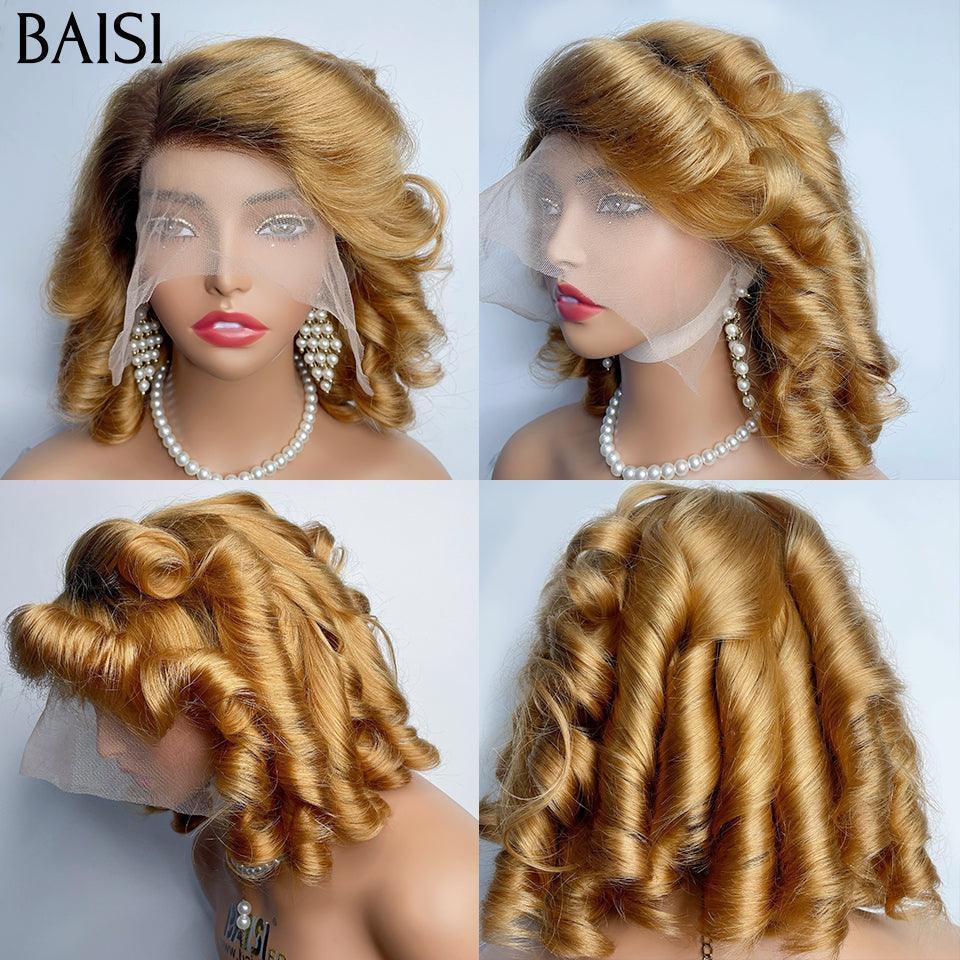 BAISI Acquista almeno 2 parrucche al prezzo di fabbrica fornitore 13x4 lace frontal parrucca onde morbide colore #4#27 (Nessun Codice Necessario)
