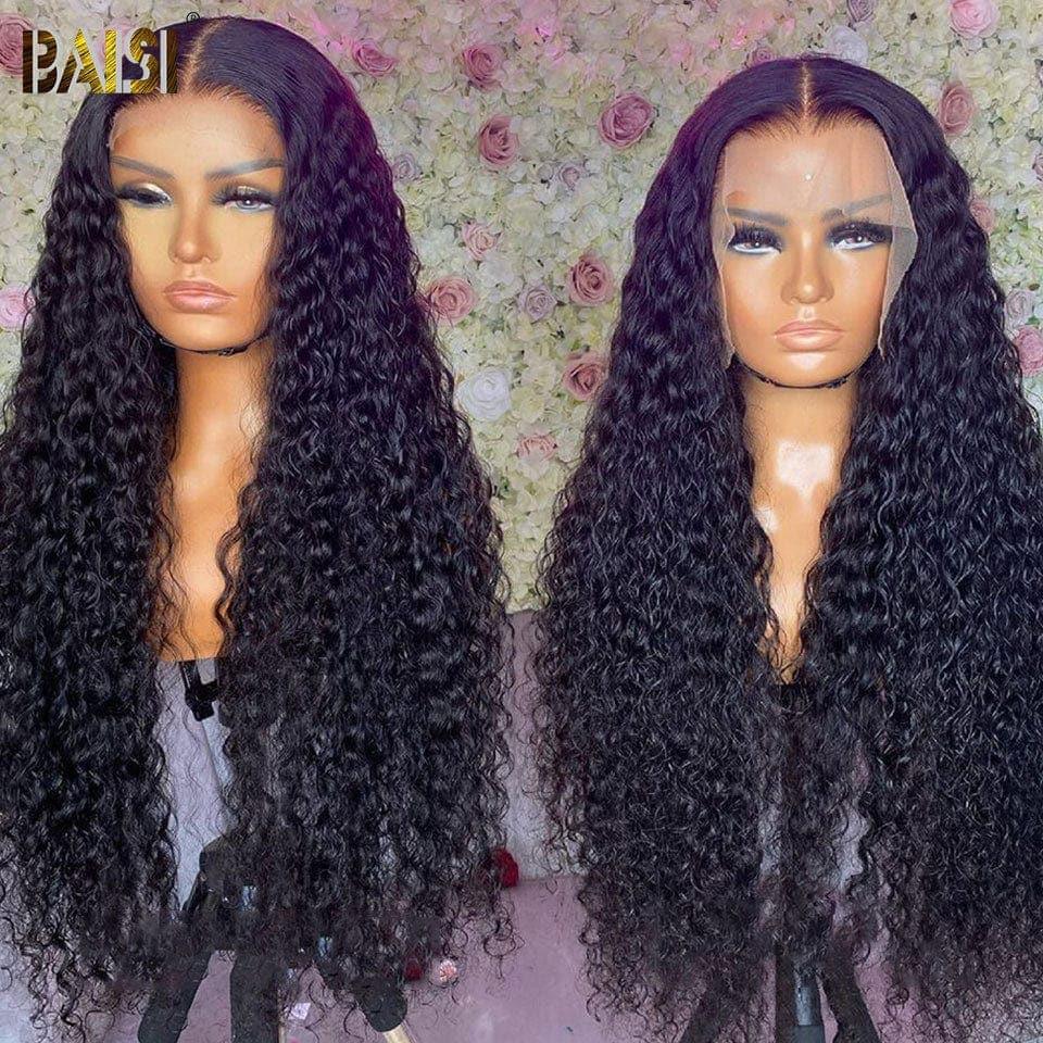 BAISI Peruca Longa Deep Wave Personalizada 250% Densidade 40 Polegadas
