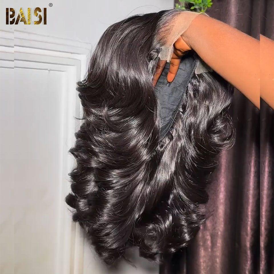 BAISI 4x4 closure perruque loose wave en 100% cheveux humains en cheveux indians brésiliens de bonne qualité