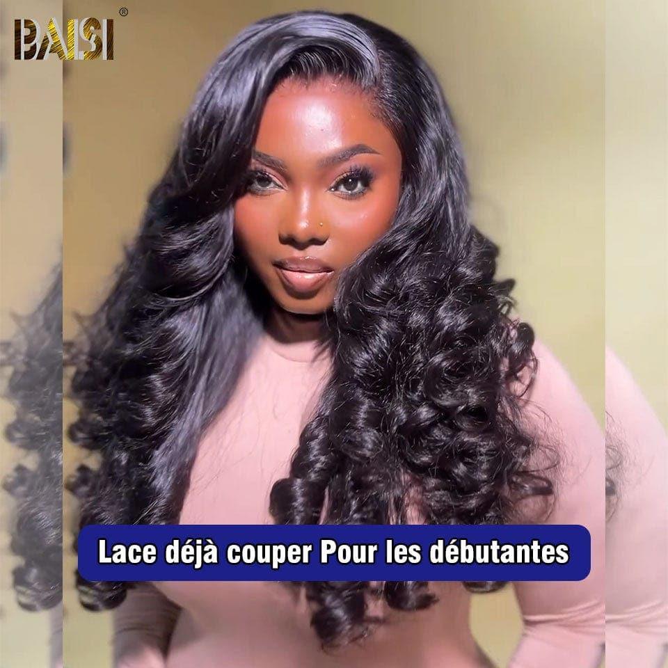 BAISI Compra almeno 2 parrucche al prezzo di fabbrica fornitore 4x4 Parrucca Loose Wave Pre-plucked Non serve colla in 100% Raw Hair Lace già tagliata (Non serve codice)