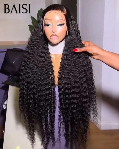 BAISI 300% Volume grande lace Frontale 13X4 perruque Curly wave moitié prix  30 Pouces 399€ plus de 20 ans d' utilisations  en 100% cheveux humains MP50