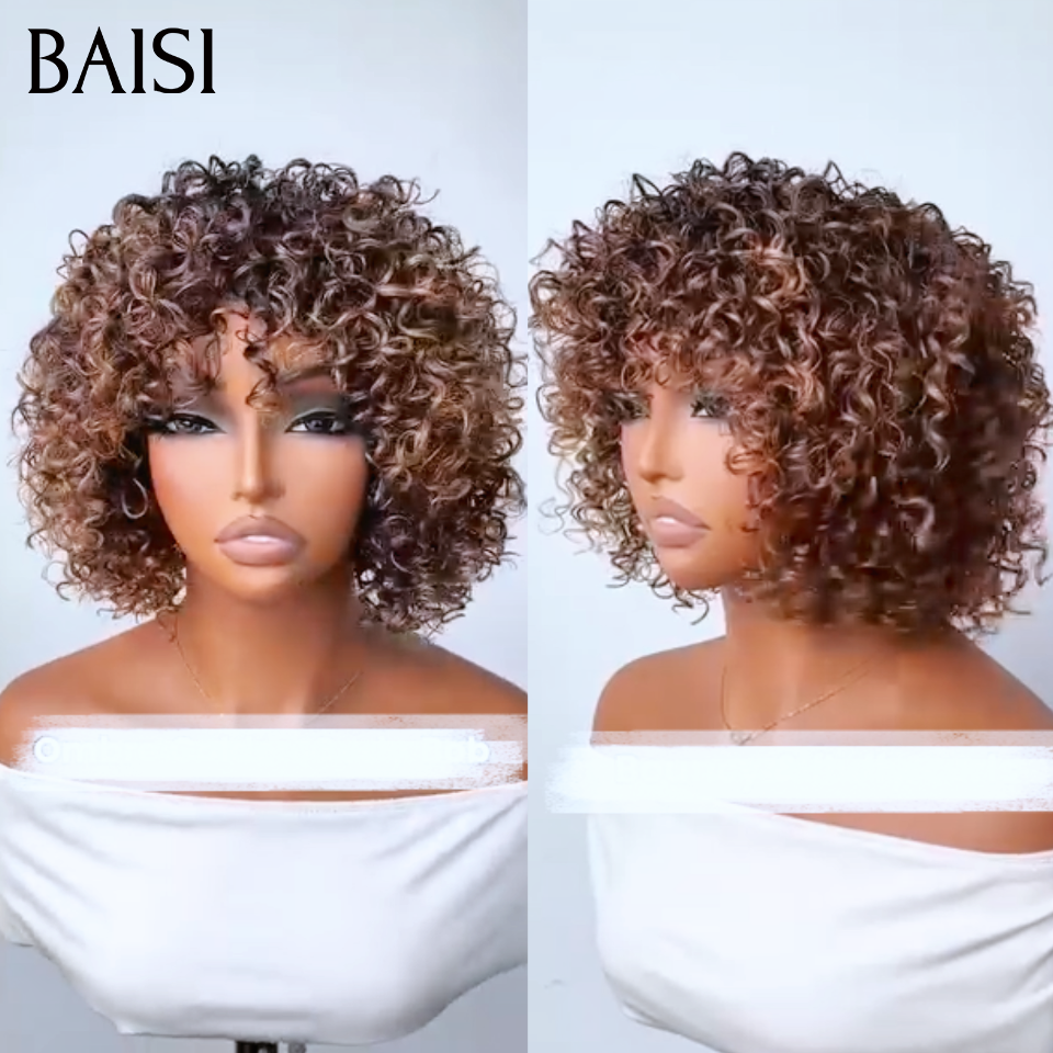 BAISI PROMO 72€ Parfait pour l'été Pixie en couleur Mixte Sans Colle facile à porter 100% Vrais Cheveux Humains