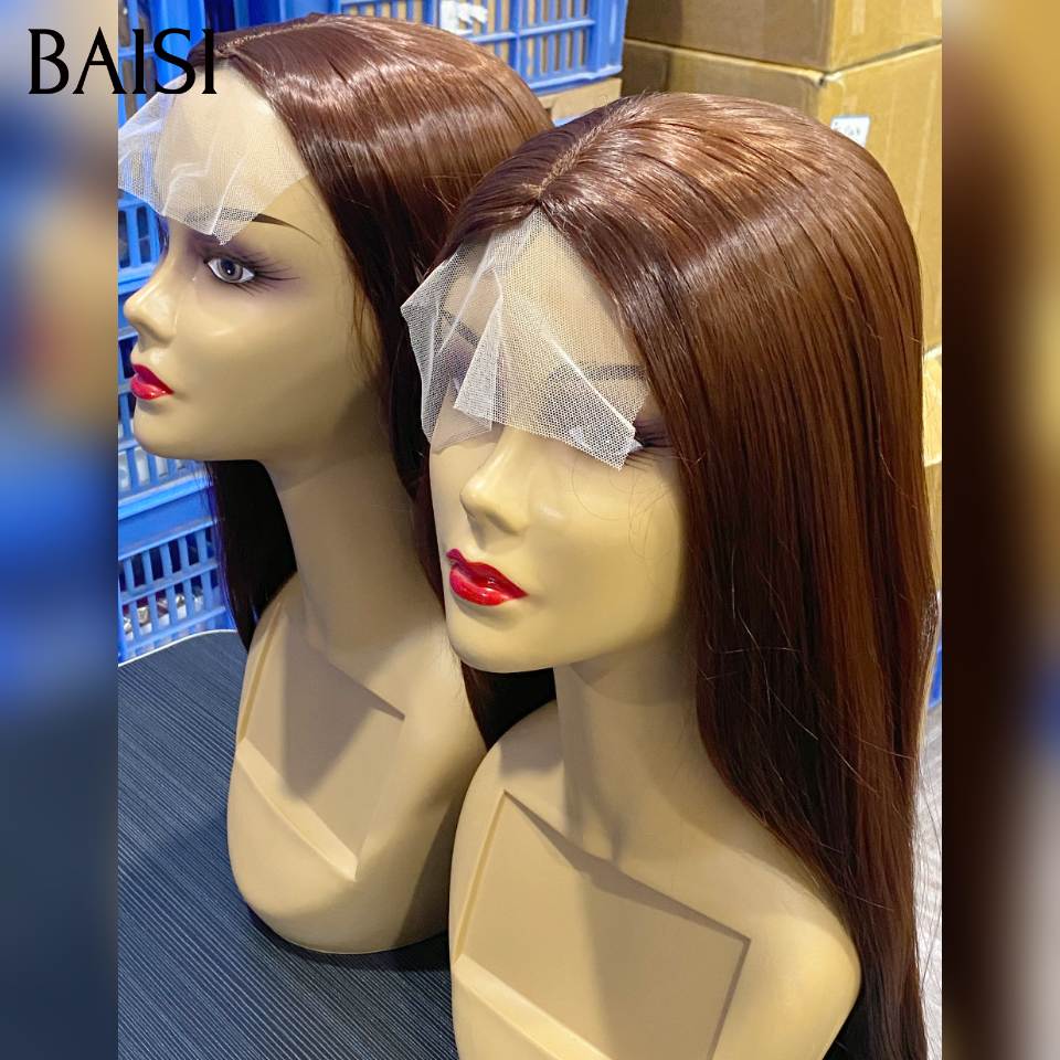 BAISI Promotion Perruque  24 Pouces 65€ Lisse avec marron en Blended human hair
