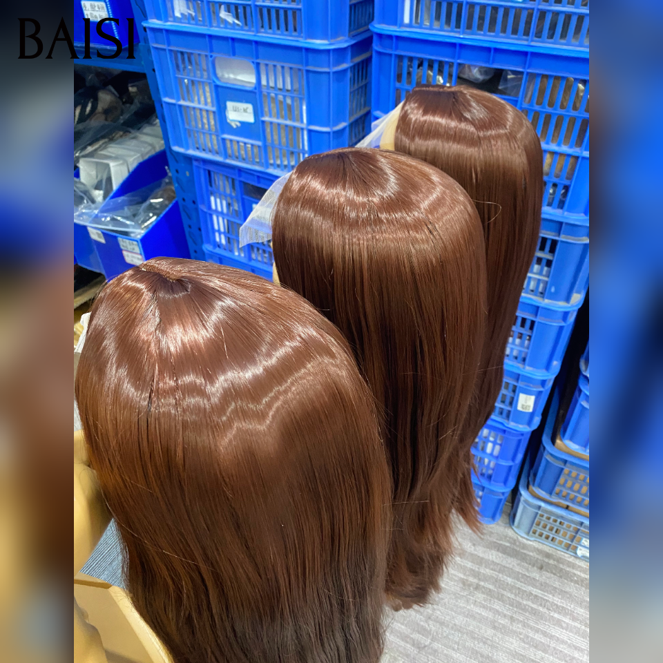BAISI Promotion Perruque  24 Pouces 65€ Lisse avec marron en Blended human hair