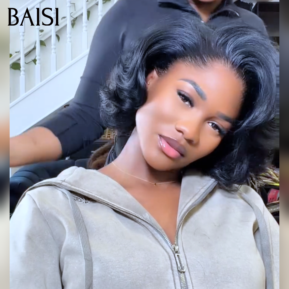 Perruque boucle  wave 66€ en egg wave 10 pouces 79€  Moitié prix produit BOB en couleur  NOIR en 100% Cheveux Humains