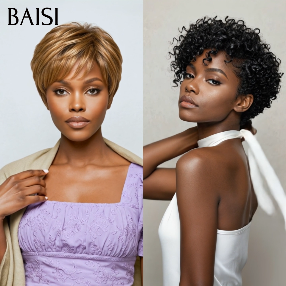 Parrucche BAISI 2 FRANGE 10P 120€ in Francia in capelli veri al 100% BS120