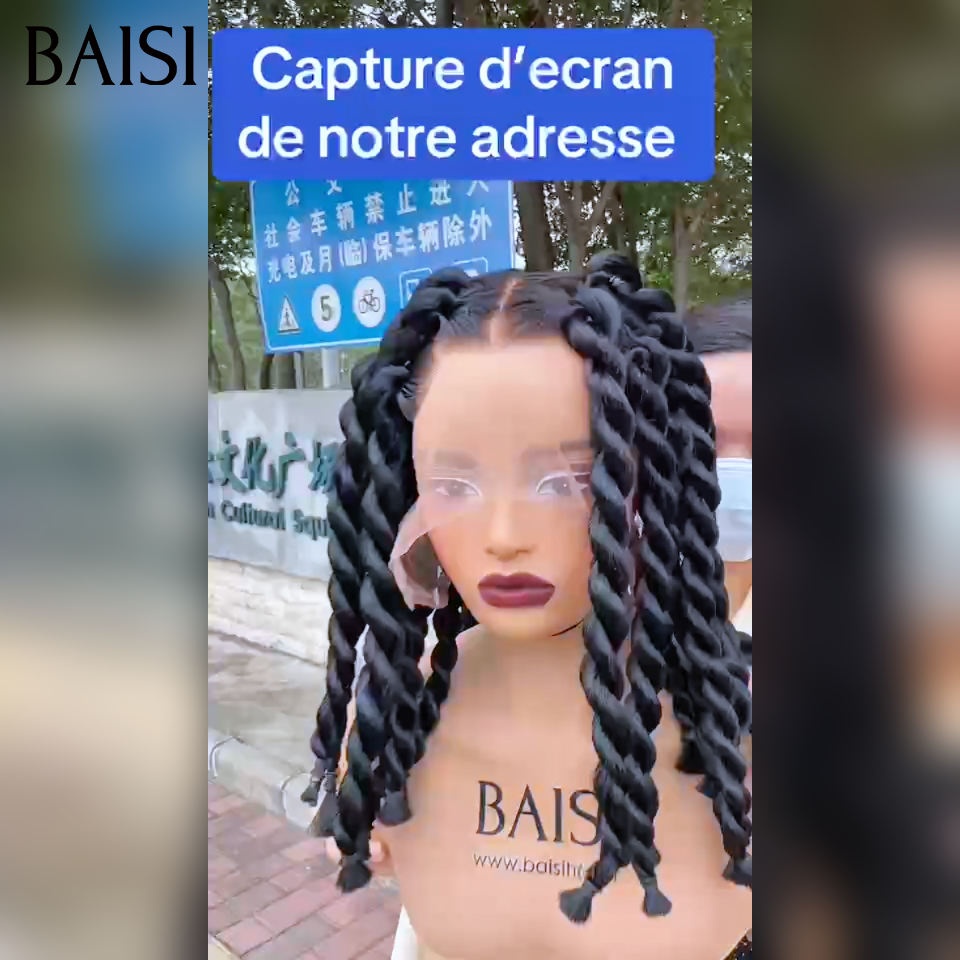 BAISI promotion Perruques avec coiffure tressée natte Lace Frontal 13X4 Natte 10 Pouces Promo 139€  100% comme indiqué sur la photo En cheveux humains FR38