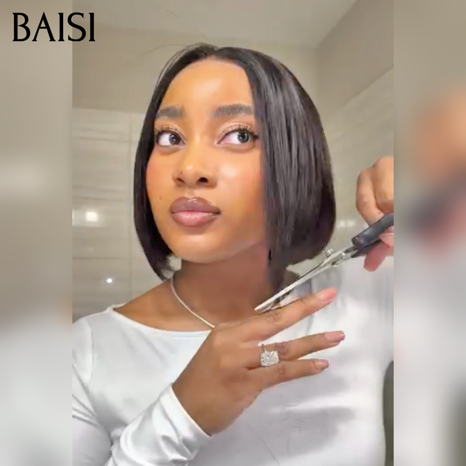 BAISI 4x4 lace frontal Perruques  couleur noir ou couleurs mixte 1B#30#27# wave 200% volume en 100% Cheveux humain