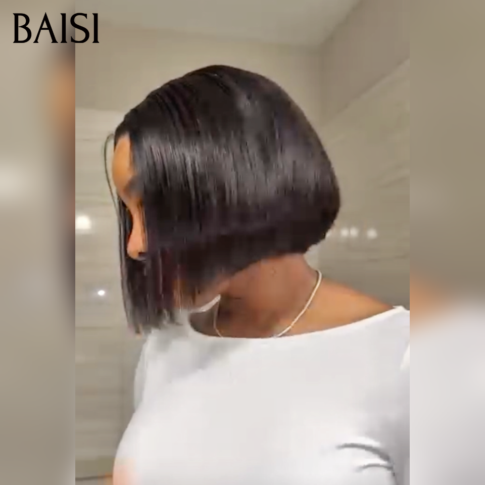 BAISI 4x4 lace frontal Perruques  couleur noir ou couleurs mixte 1B#30#27# wave 200% volume en 100% Cheveux humain