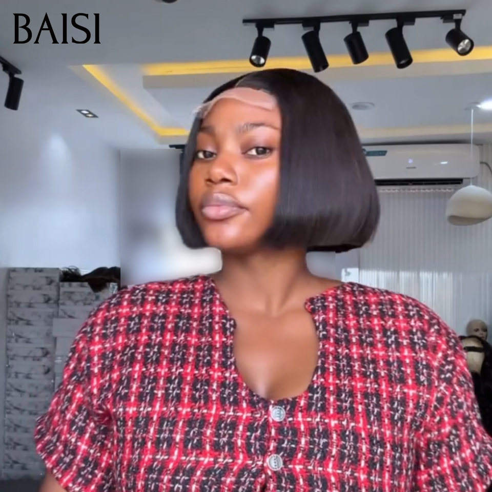 BAISI 2x6 Lace Frontal Perruques de Luxe SDD Closure Perruque Lisse 8 Poouce Vietnam Hair 88€ ou raw hair  En 100% Cheveux Humains