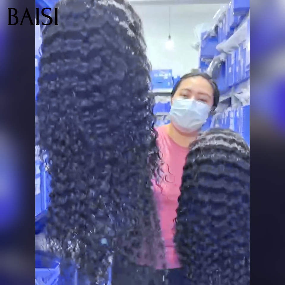 BAISI Perruque  deep wave 24 pouces 149€ en  noir en 100% Cheveux Humains