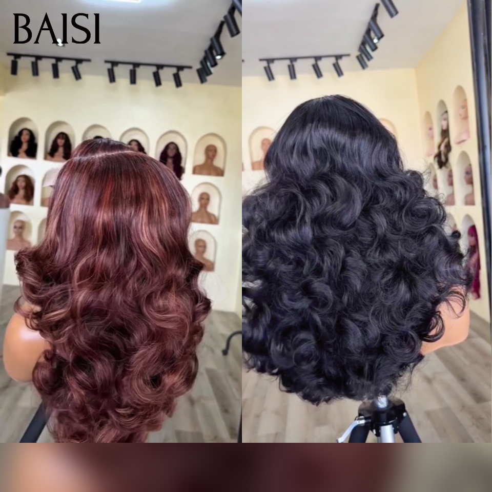 BAISI Set 5 parrucche lisci in capelli veri 100% veri 400 euro oppure 13X4 065C 16 pollici € 109, codice: VIP100