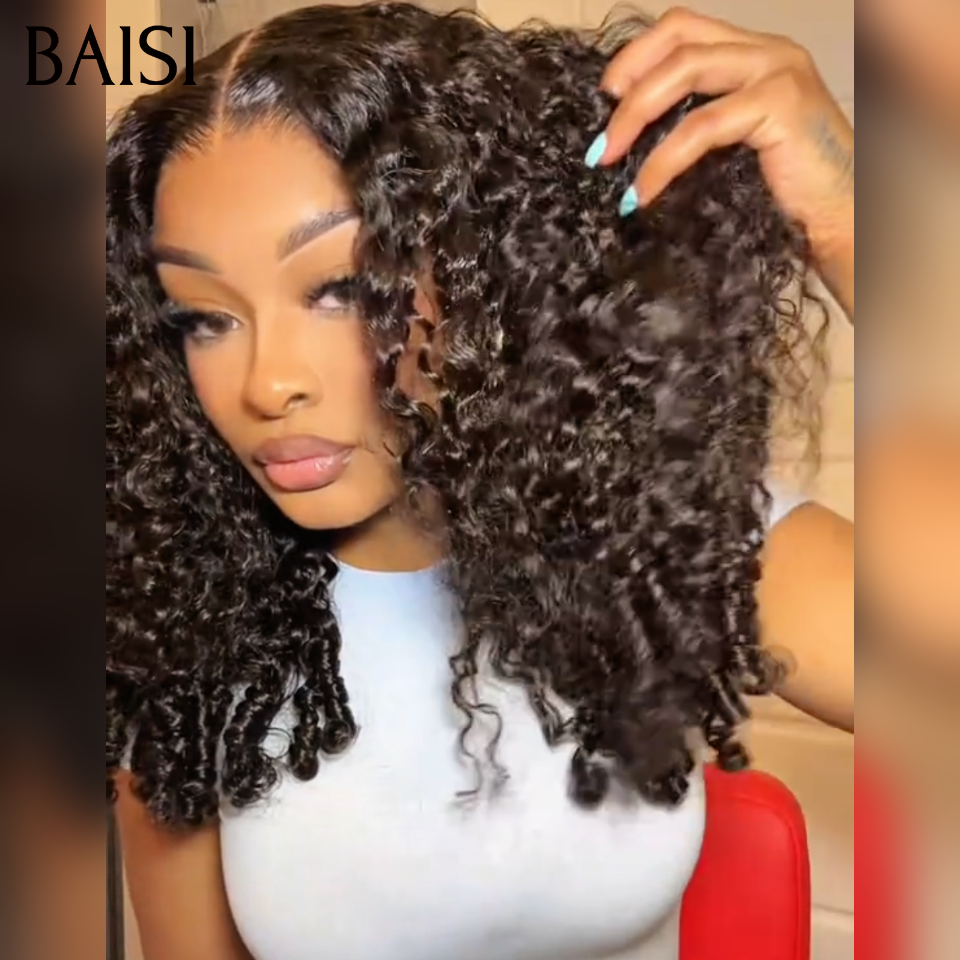 BAISI Arrivage Bcp de volume 13x4 lace perruque 16 pouce Spring Curl 250% densité 159€en 100% cheveux humains en cheveux indians brésiliens de bonne qualité BS65