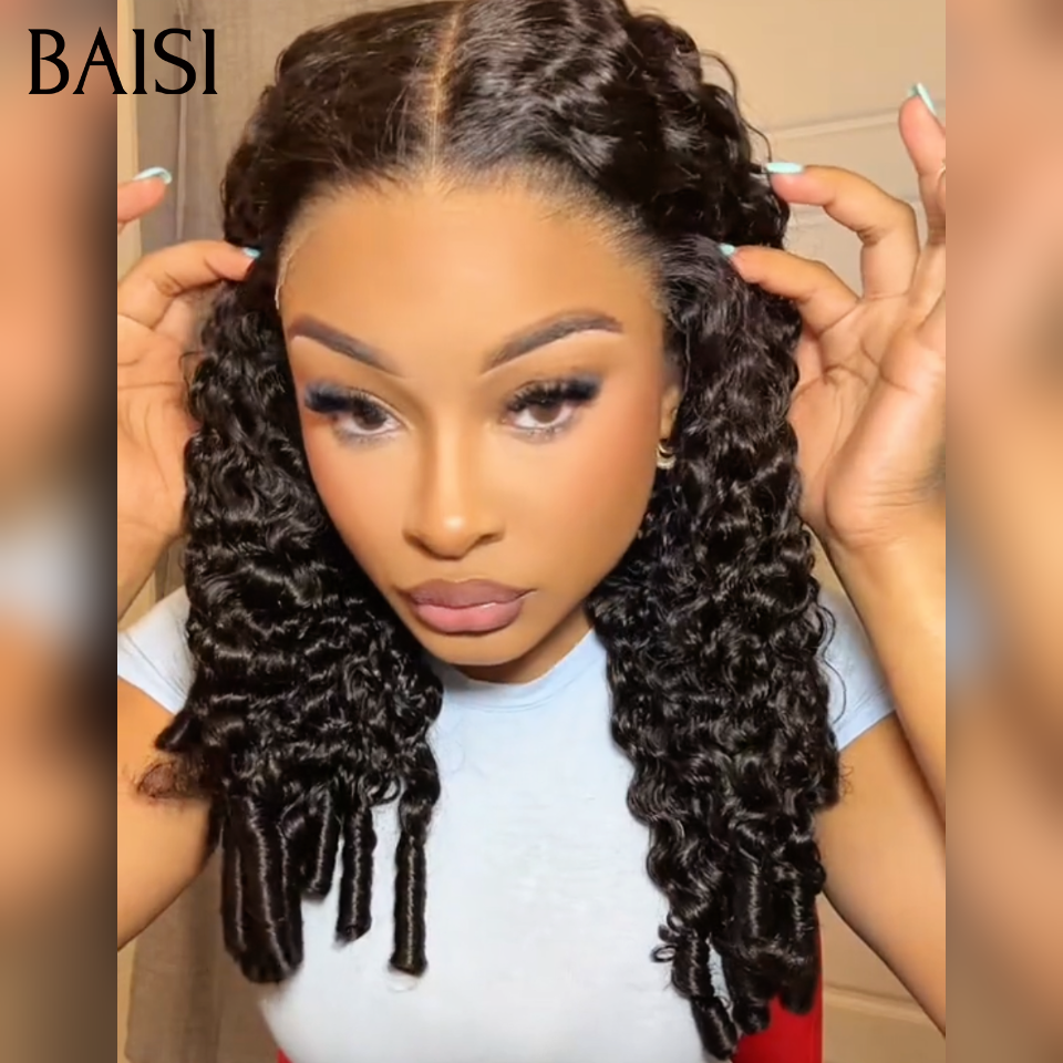 BAISI Arrivage Bcp de volume 13x4 lace perruque 16 pouce Spring Curl 250% densité 159€en 100% cheveux humains en cheveux indians brésiliens de bonne qualité BS65