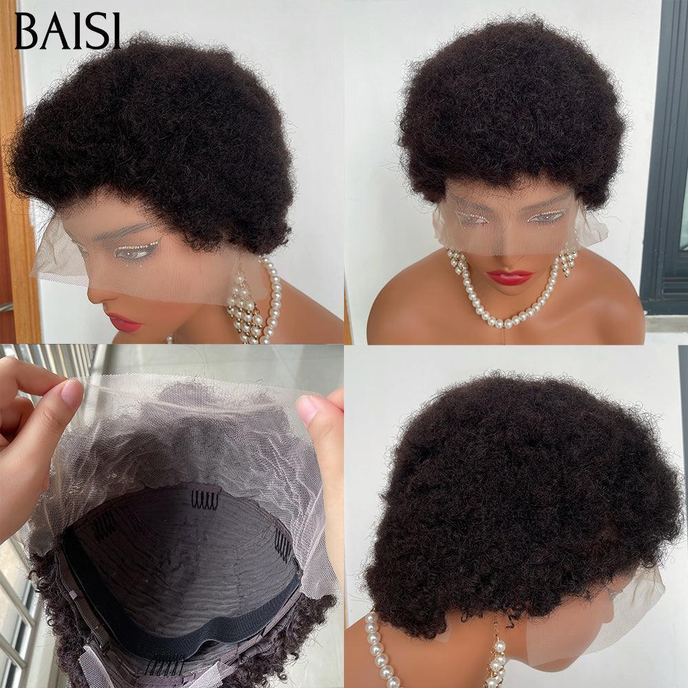 BAISI Vendita Flash 13X4 Lace Parrucca capelli finger wave o afro ricci -905 Colore Naturale
