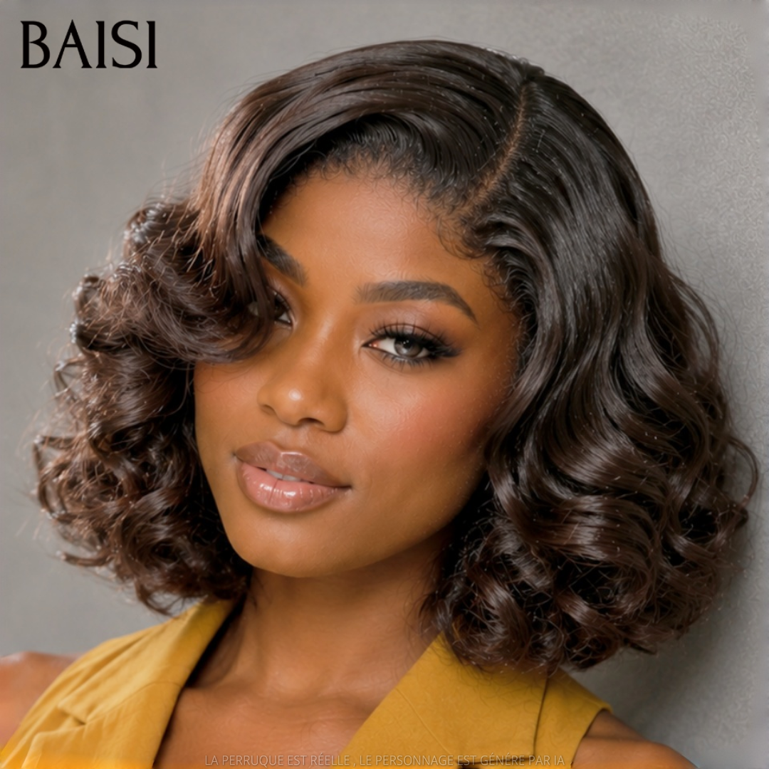BAISI  2X6 lace 2 Perruques Lisse 8Pouces 79€ et Egg Wave 12Pouces 89€ 100% Vietnam Hair Excellente Qualité Déja en France en 100% Cheveux Humains