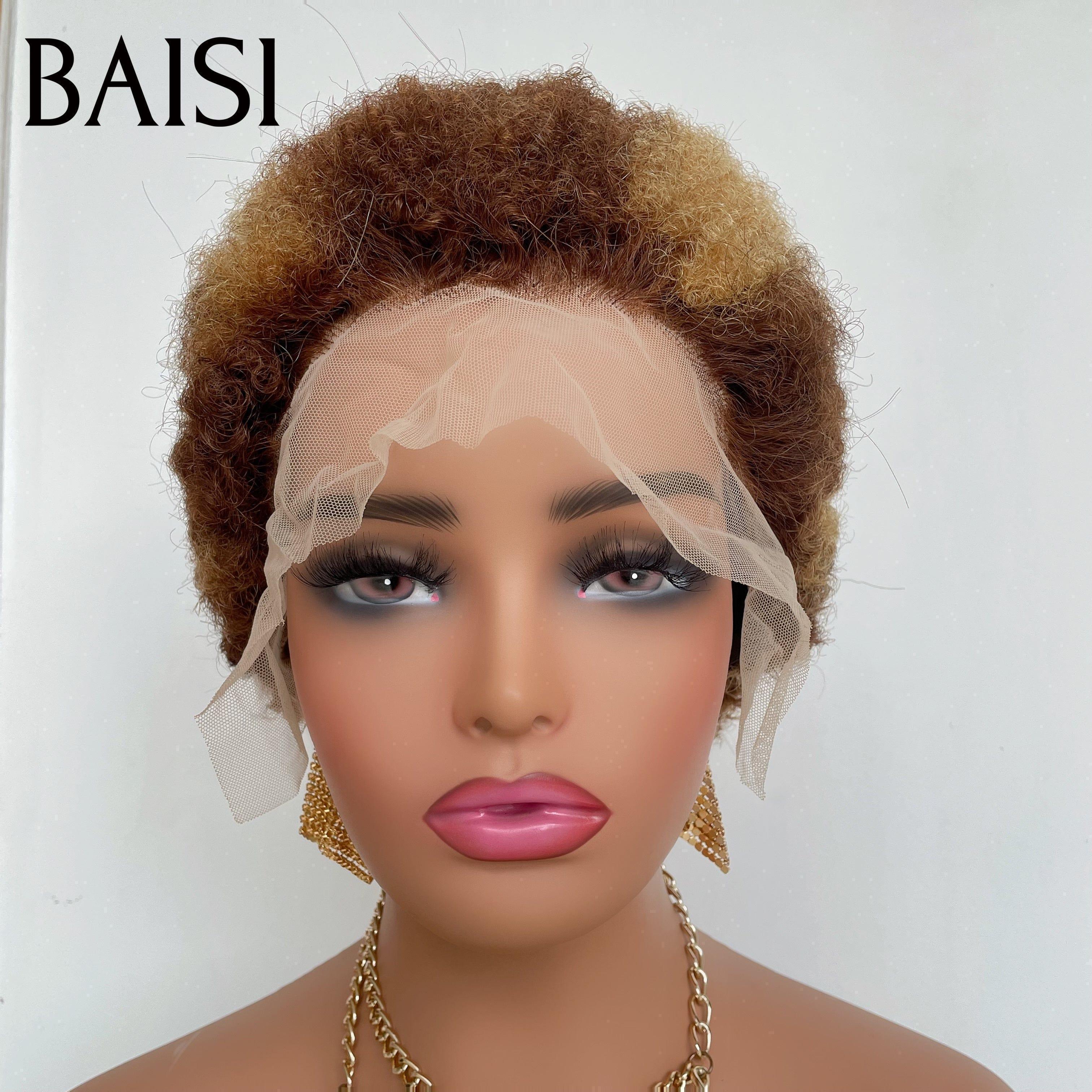 BAISI 13X4 afro riccio colore 4#27# -905 in 100% capelli umani veri D