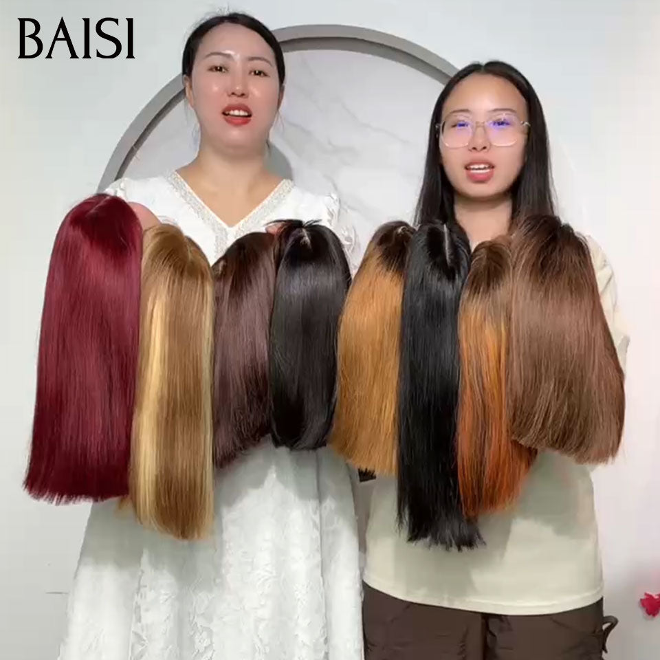 BAISI Promotion 8 perruques Prix pour Revendre 480€ Bob lisse 8 couleurs 100% vrais cheveux humains