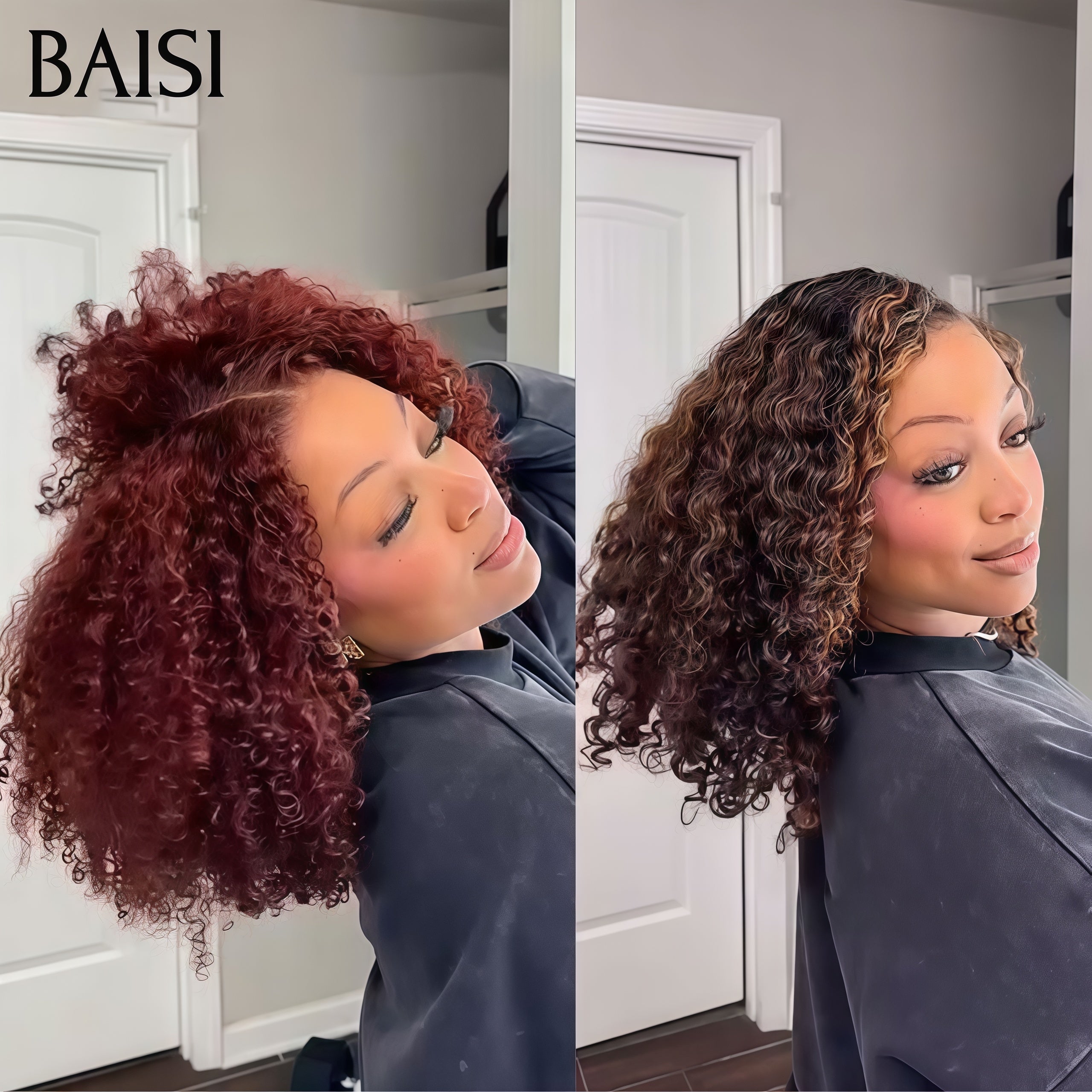 BAISI 2 Parrucche 139€ lace frontale colore 99J# e mix 100% capelli umani veri Mezzo Prezzo mp50