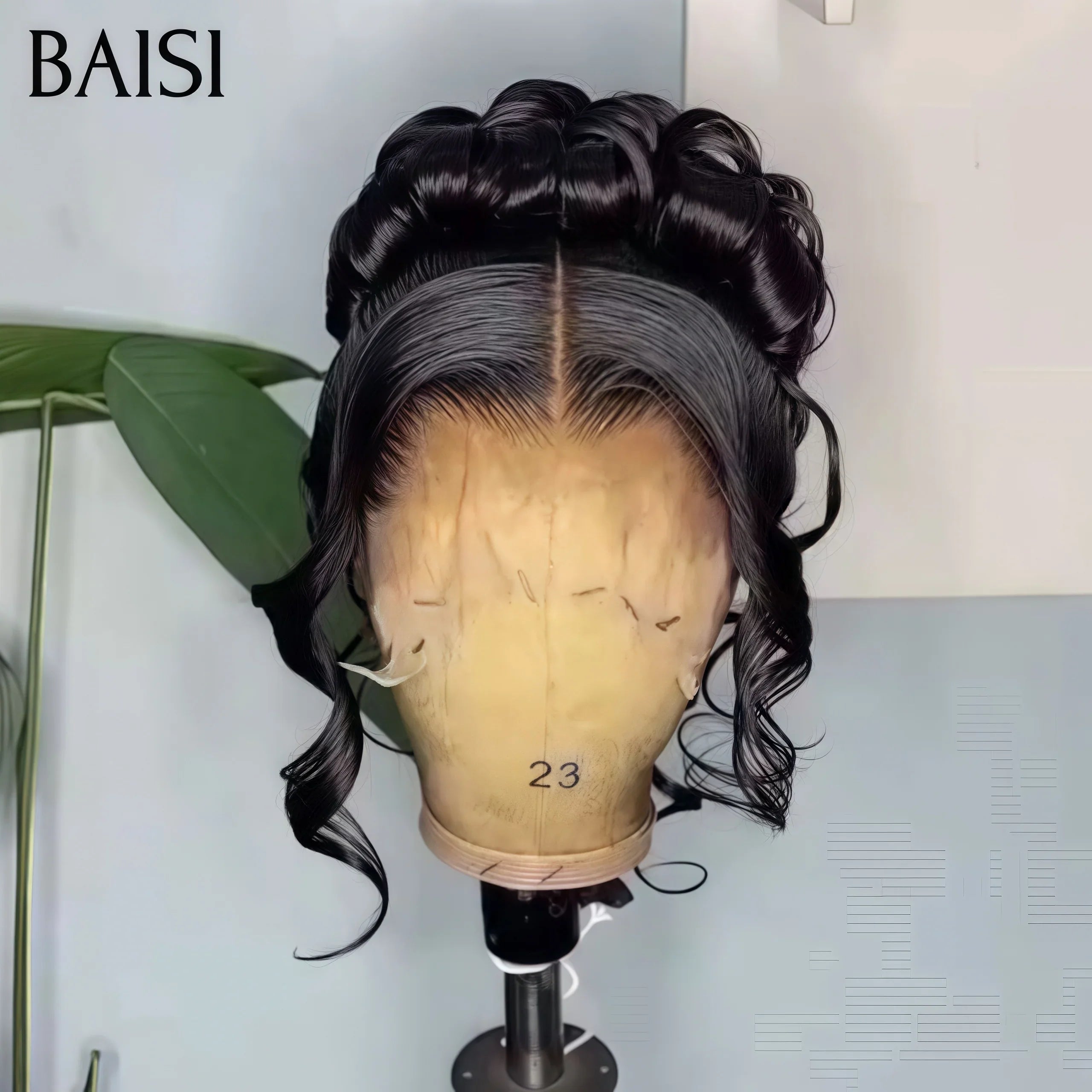 BAISI Coiffure de luxe Hilary Perruques Mariage Prête à porter chignon et personalisation comme sur la vidéo 100% identique avec lace frontale pour mariage ou événement spécial
