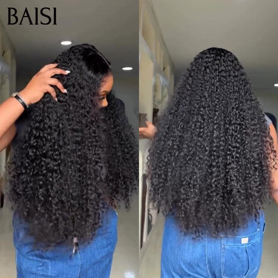BAISI Promo de São Valentim Metade do Preço 95€ Peruca T Part Lace caracóis afro Na Cor PRETO 12 Polegadas ou 300% Densidade 30 Polegadas 369€ em 100% Cabelo Humano MP50