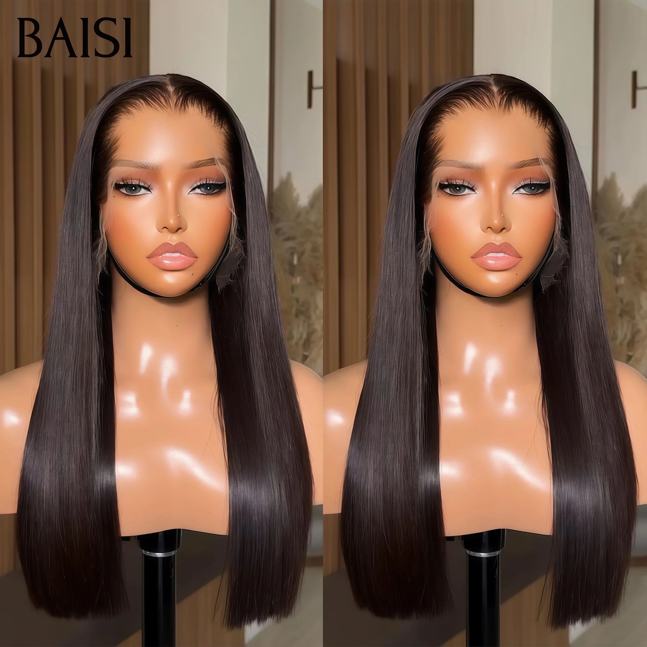 BAISI Achetez 2 perruques minimum au prix d'usine fournisseur  Perruques 2x6 lace Lisse 1BT4# 8 Pouces  Fabriquées par les cheveux double drawn ou 4x4 lace Lisse 8 Pouces 66€ ou 18 Pouces 99€ en 100% vrais cheveux humains