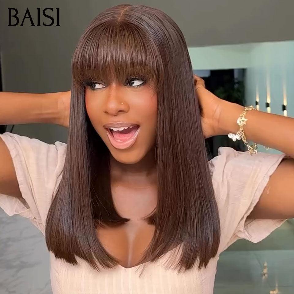 BAISI  4 Perruques pour revendre 349€ 4 Bob lisse et egg wave en 100% vrais cheveux humains