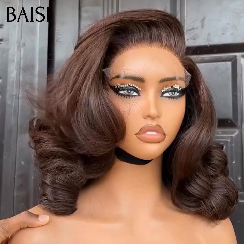 BAISI Pixie Finger Wave Wig small cut 13x4 Lace Frontal 6 inches €79 In 100% Human Hair BAISI20