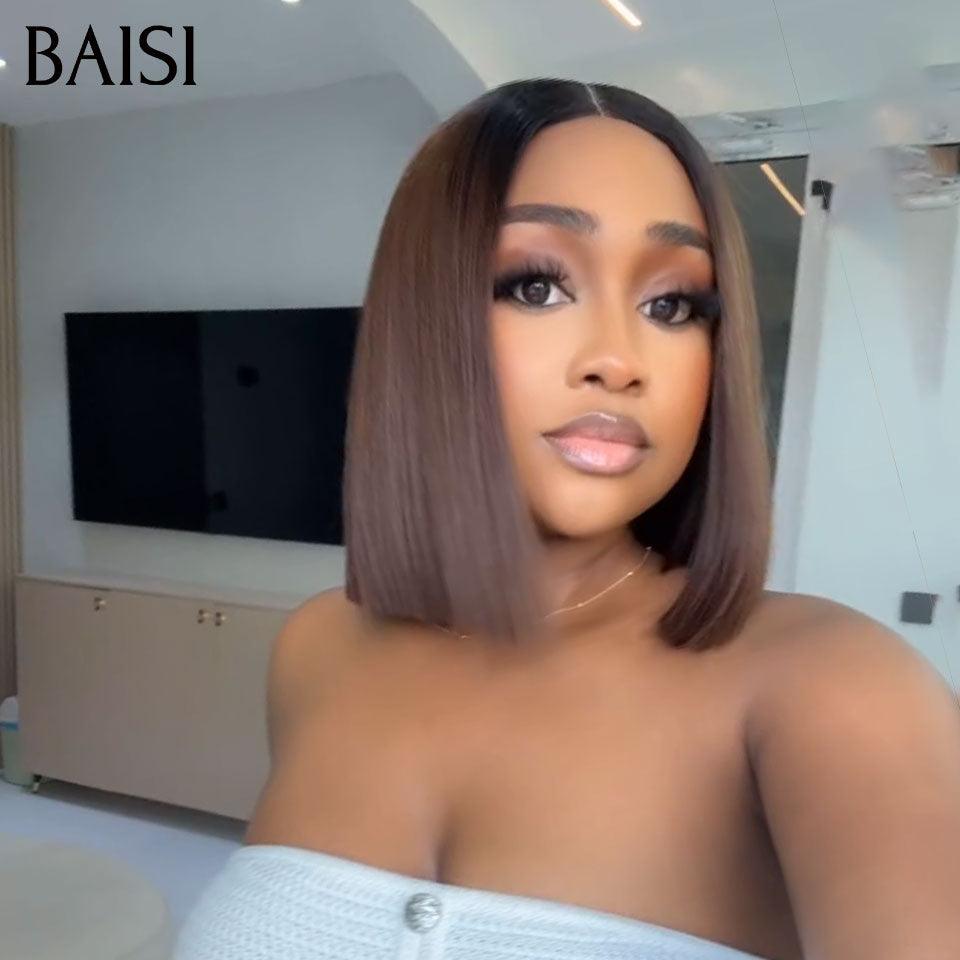 BAISI  4 Perruques pour revendre 349€ 4 Bob lisse et egg wave en 100% vrais cheveux humains