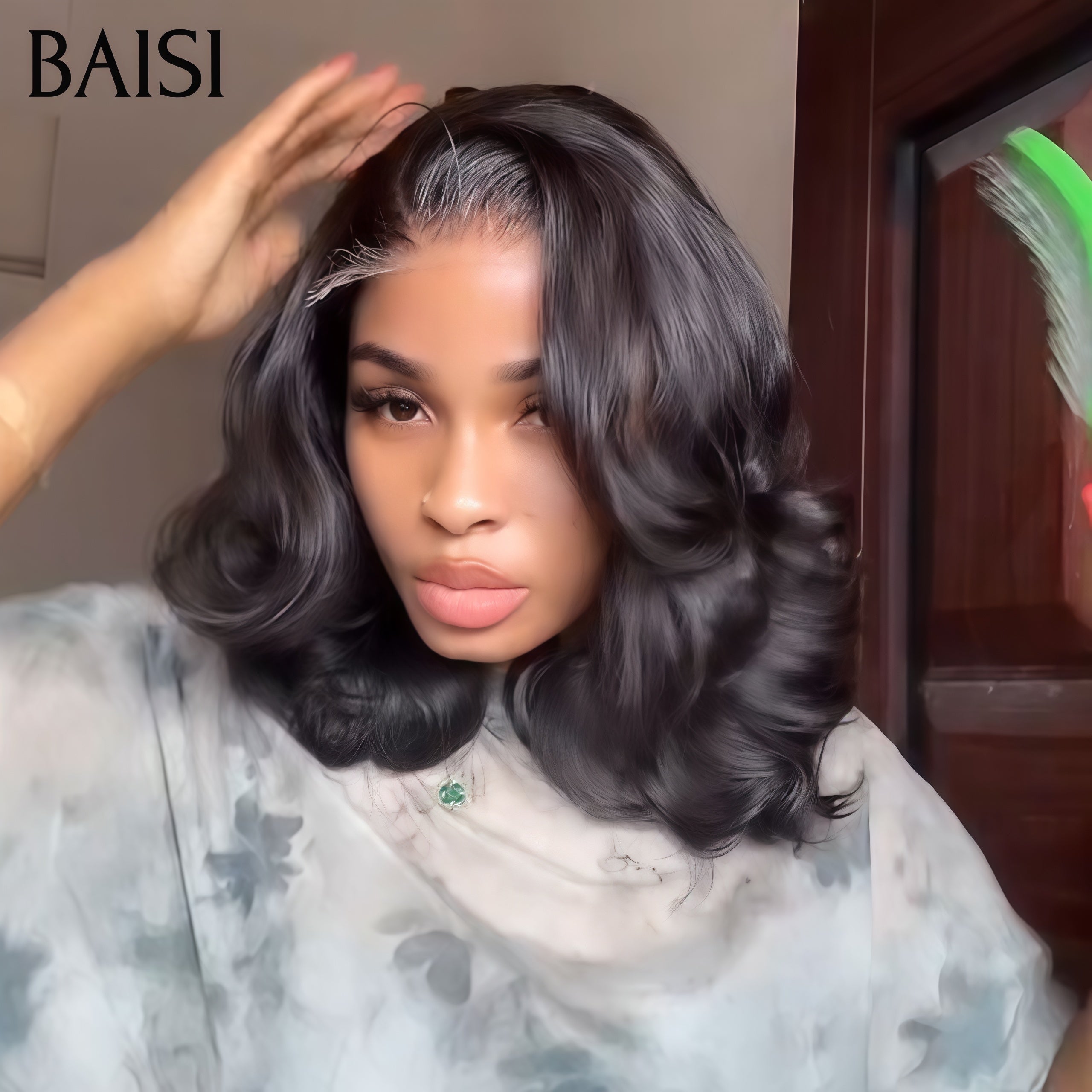 BAISI lace closure egg wave 12 Pouces 76€ ou 6 Perruques en FRANCE 600€ PRIX en promo en 100% vrais cheveux humains