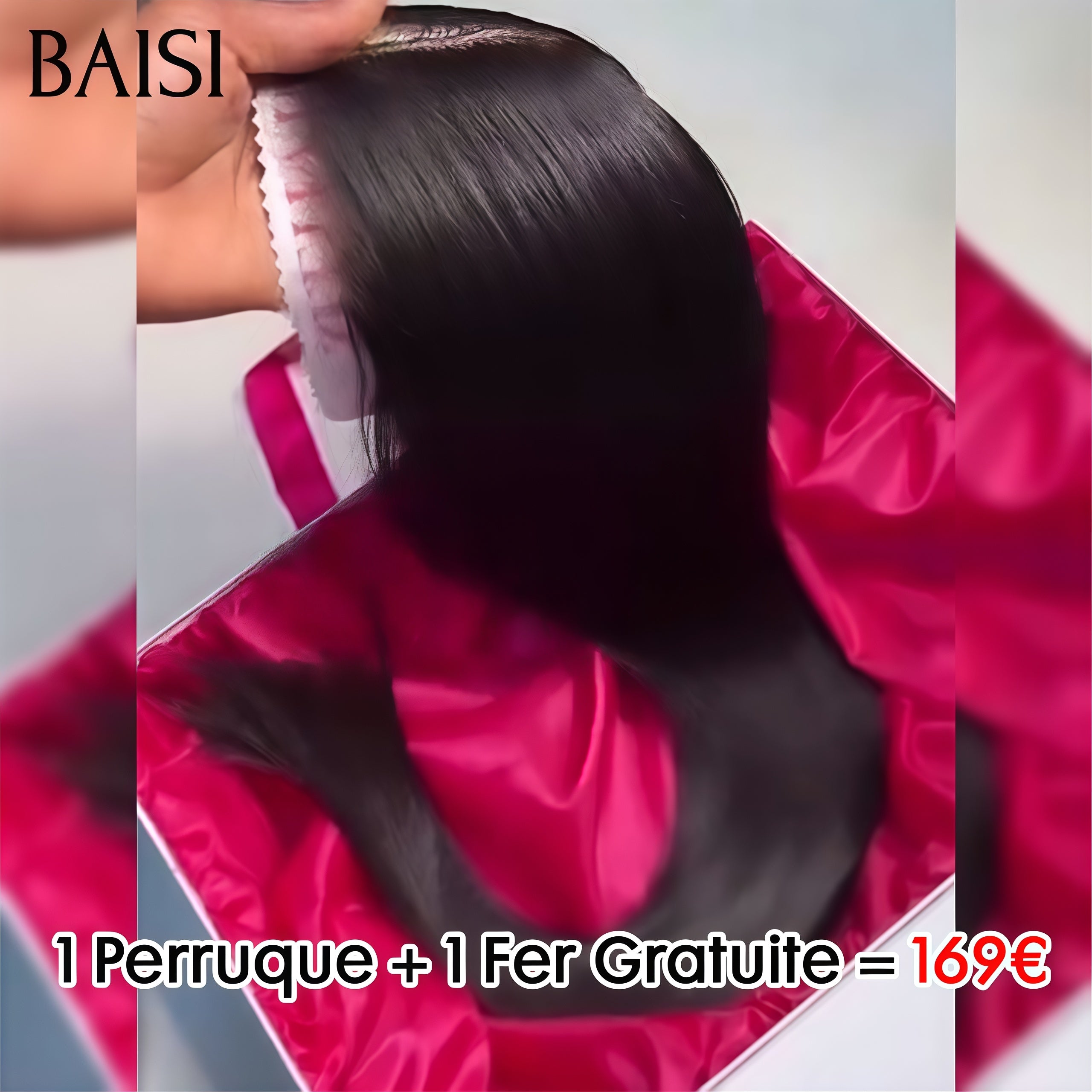 BAISI Lace Frontal Perruque Lisse En 100% Vrais Cheveux Humais 24 Pouces 1 Perruque + 1 Fer gratuite = 169€  Code : BS120