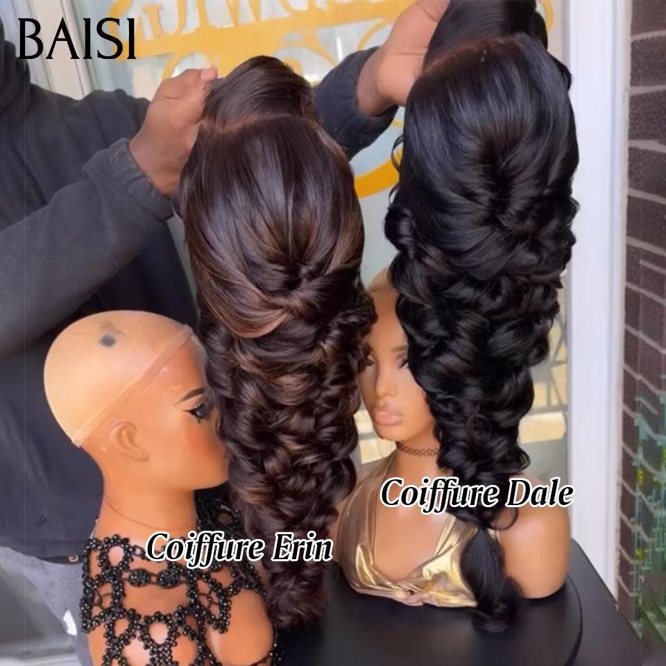 BAISI Coiffure de luxe  Erin & Dale Perruques Mariage Prête à porter chignon et personalisation comme sur la vidéo 100% identique avec lace frontale pour mariage ou événement spécial
