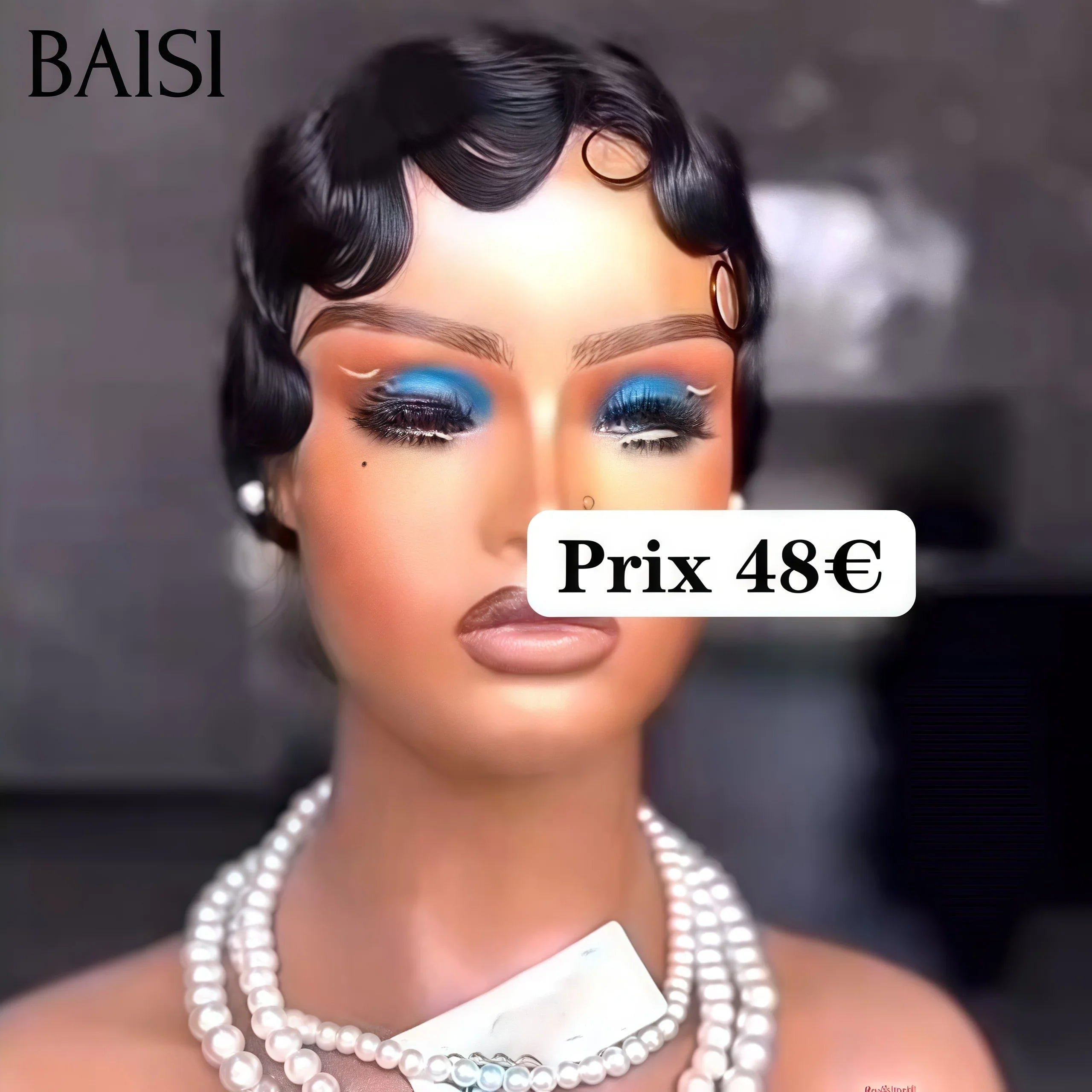 BAISI  Perruque Vague D'eau Fabriqué à la Machine