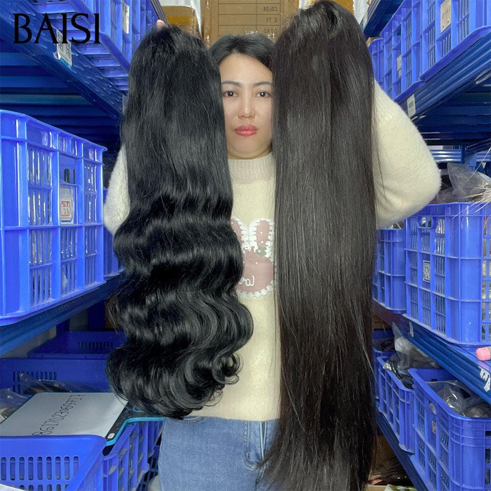 BAISI 13X6 lace frontal Perruque Body Wave 16 Pouces 119€ ou Lisse 20 Pouces 175€ en Couleur noir En 100% Vrais Cheveux Humais  Code : BS120