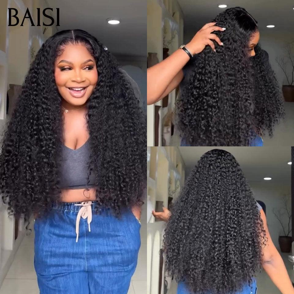 BAISI Promo de São Valentim Metade do Preço 95€ Peruca T Part Lace caracóis afro Na Cor PRETO 12 Polegadas ou 300% Densidade 30 Polegadas 369€ em 100% Cabelo Humano MP50