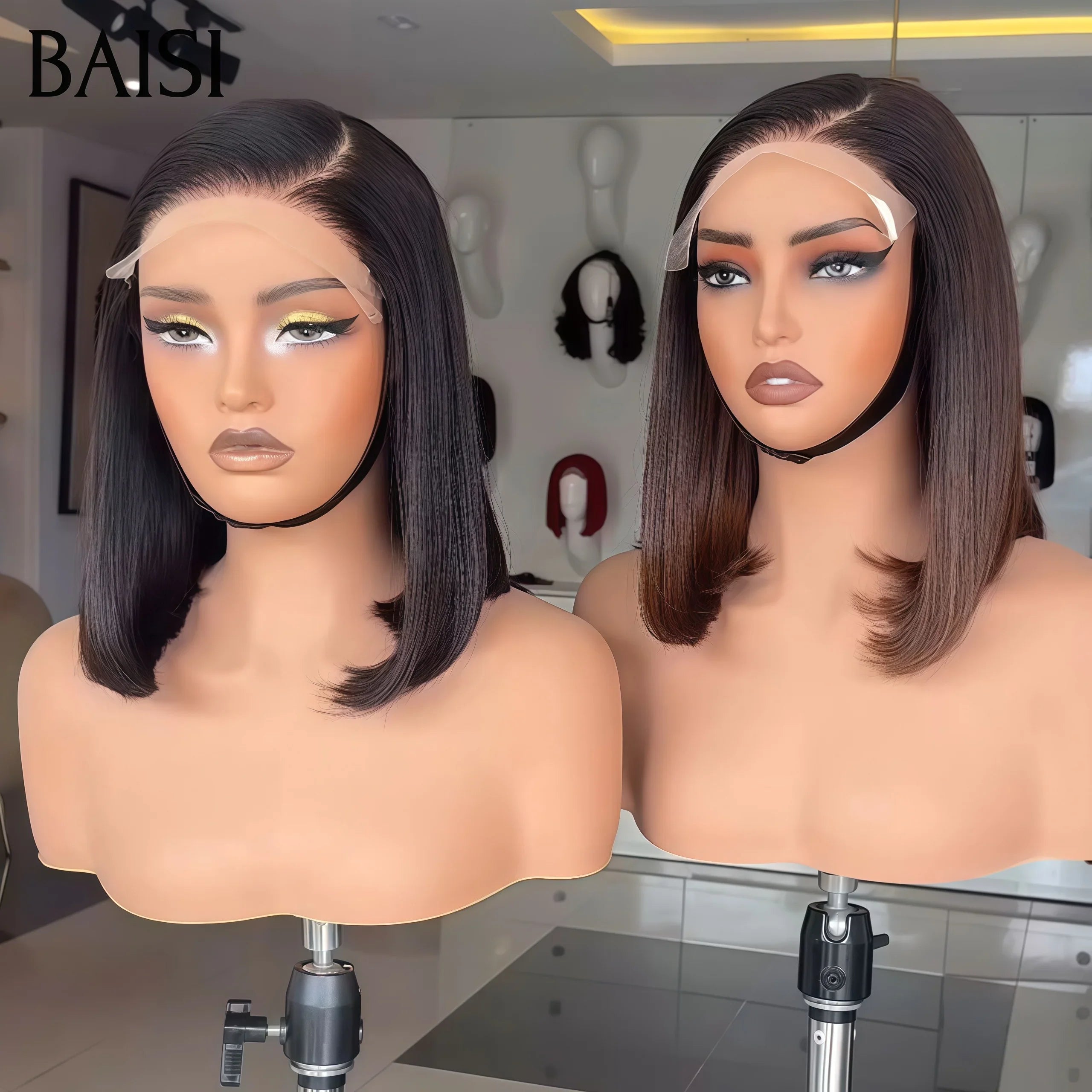 BAISI 4X4 lace Wigs 2 Wigs to resell €162 in 100% real human hair