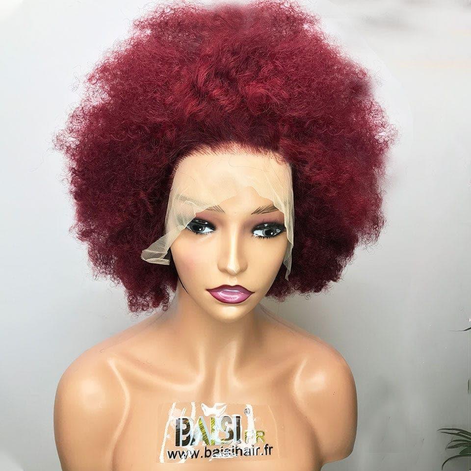 PARRUCCA Afro BCP FRONTALE IN PIZZO BAISI 13x4 in capelli umani al 100%.