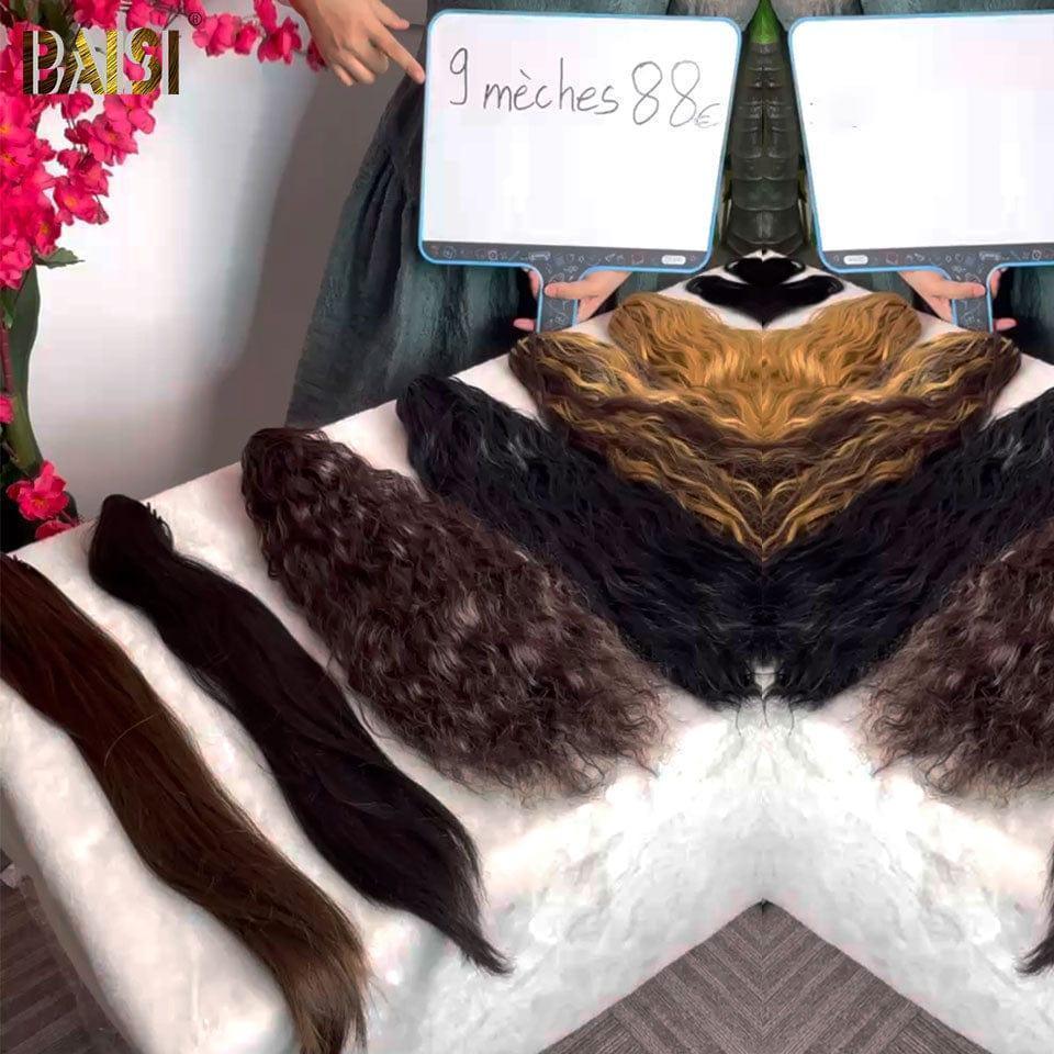BAISI Set of 9 strands €88 Affordable price Synthetic Hair ponytail
