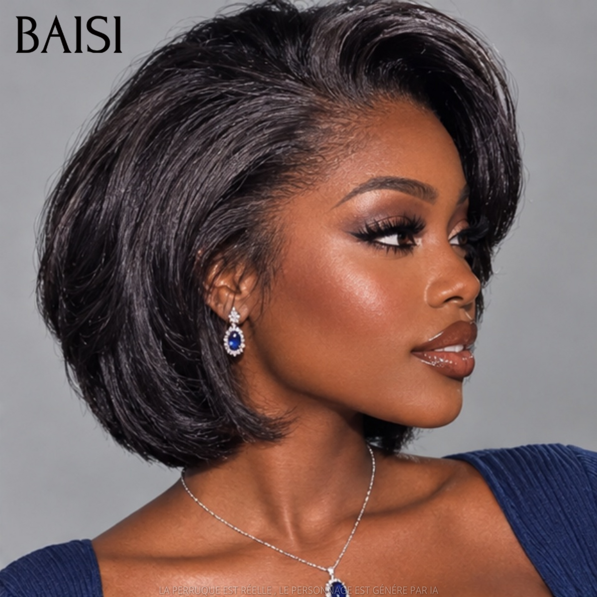 BAISI Peruca Fecho 5x5 HD Lace Invisível, Corte Degradé, 200% Densidade, 99€ em 100% Cabelo Humano
