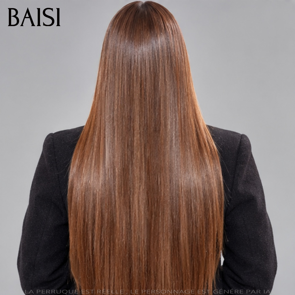 BAISI 13x4 lace frontal Perruque Grande Promo 18 pouces 119€ Lisse raw hair produit  en couleur Marron ou 18 pouces Vietnam Hair en 100% Cheveux Humains